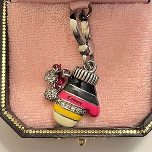 Juicy Couture Winter Mitten charm. Brand new, never used, comes with box.